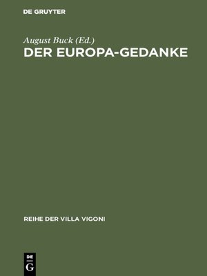 cover image of Der Europa-Gedanke
